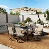 Mondawe 10 ft. Square Cantilever Outdoor Market Umbrella 360-Degree Swivel With Base Stand Included - 3 of 4