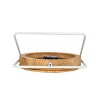 Tabletop Clock White Metal, MDF & Rattan by Foreside Home & Garden - 4 of 4
