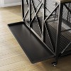 48'' Heavy Duty Dog Crate with Flip-up Top & Wheels, Decorative Pet Kennel Furniture for All Breeds - 4 of 4