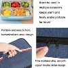 2pcs Small Waterproof Portable Lunch Bag Outdoor Picnic Lunch Box Insulation Bag(Navy) - 3 of 4
