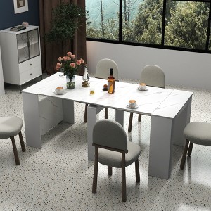 GDFStudio Lunelle Modern Wooden Extendable Console and Dining Table - 1 of 4
