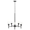Sunset Stella 5-Light Black Chandelier 100W with Clear Glass Shades - 2 of 4