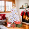 VINGLI 4ft White Pre-lit Artificial White Christmas Tree with 140 Warm White Lights, Xmas Tree Holiday Party Decorations - 2 of 4