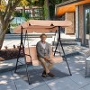 Costway Loveseat Patio Canopy Swing Glider Hammock Cushioned Steel Frame Outdoor - 4 of 4
