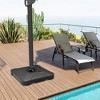 Pellebant Heavy Duty Sand Water Fillable Patio Offset Cantilever Umbrella Base with Wheels - 4 of 4