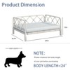 SEVOBAL Pet Beds Wicker Rattan Dog Sofa Bed Water Resistant with Cushion for Patio Garden Living Room Bedroom, Gray, 24.1"*20.1"*4.72" - 3 of 4