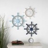 Set of 3 Wood Ship Wheel Wall Decors with Brown Beaded Accents - Olivia & May - 2 of 4