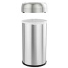 iTouchless Open Top Trash Can with Dual AbsorbX Odor Filters 16 Gallon Round Silver Stainless Steel - 4 of 4