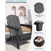 Folding Adirondack Chair - HDPE Outdoor All-Weather Fire Pit Chairs, Ergonomic Extended Backrest for Patio, Garden Pool, Backyard - 4 of 4