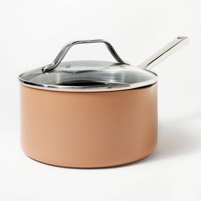 3qt Nonstick Ceramic Coated Aluminum Sauce Pan - Figmint™