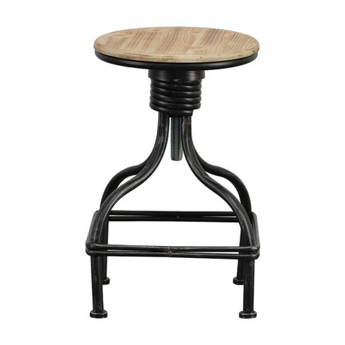 Black iron bar online stool