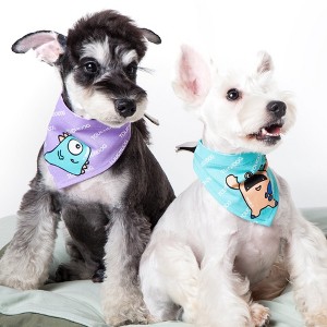 Touchdog Star Patterned Velcro Fashion Dog Bandana - 1 of 3
