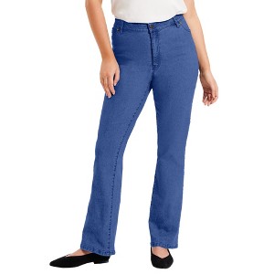 June + Vie by Roaman's Women's Plus Size June Fit Bootcut Jeans - 1 of 4