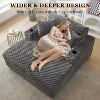60" Oversized Chaise Lounge - Sofa bed with cup holder, USB/Type-C charging & throw pillows. Plush cozy reading chair for home. - 2 of 4
