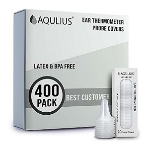Aqulius 400 Pack of Ear Thermometer Covers Disposable (Universal Fit - Medical Grade) - 1 of 4