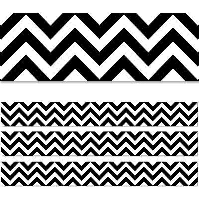 Creative Teaching Press EZ Border 3" x 48' Black Chevron 3/Packs (CTP10469-3)