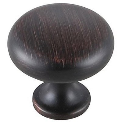 1.2" Oil-Rubbed Bronze Round Mushroom Knob Set with Mounting Hardware