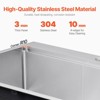 VEVOR 30 inch Kitchen Sink Workstation, 304 Stainless Steel Top Mount Sinks, Drop-In Single Bowl Farmhouse Basin with Ledge, Silver - 4 of 4