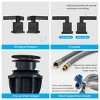 Munora Matte Black Widespread Bathroom Faucet, Waterfall Design with Pop-Up Drain and Water Supply Hoses - 2 of 4