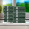 Zero Twist Cotton Ribbed Modern Geometric Border Face Towel Washcloth Set 12 by Blue Nile Mills - 2 of 4