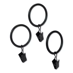 7pk Clip Rings Matte Black - Threshold™