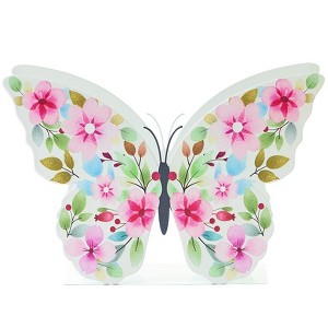 The Lakeside Collection Floral Easter Bunny Tabletop Serving for Entertaining Home Decor - Floral Butterfly Napkin Holder - 1 of 2