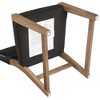 Asian Hardwood Solids and Veneers Side Chair (Set of 2) with Plush Leatherette Seat, Mortise-and-Tenon Joinery, Corner Blocks - 3 of 4