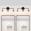 POWLIG 22.44-in 3-Light Black Gold Modern Dimmable Bathroom Vanity Light with Clear Glass Shade - 4 of 4