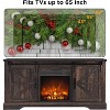 TV Stand with Fireplace for 65+ Inch TV, Farmhouse Entertainment Center with 18" Fireplace & Sliding Door, Wood TV Consoles for Living Room - 4 of 4