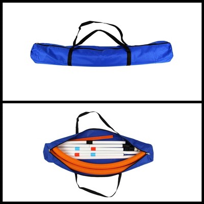 Adjustable Orange and White Dog Agility Hoop Jump