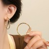 Gold-Tone Textured Hoop Earrings, Classic Statement Jewelry for Women, Daily & Styling Occasions - 2 of 4