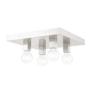 Livex Lighting Solna 4 - Light Flush Mount in  Brushed Nickel - 1 of 4