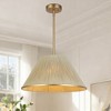 LNC Rubropaha 1-Light 20.5" Mid-Century Modern Come Pendant LIGHTS, Gold with Jute Rope - 3 of 4