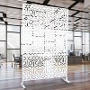 Vynxaria 76" Metal Privacy Screen - Freestanding Decorative Divider for Indoor & Outdoor Use - 2 of 4