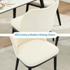 Dining Chairs Set of 2,Upholstered Velvet Dining Room Side Chairs, Chair for Dining Table with Padded Seat and Wood Legs-Modern Dining Chairs - 4 of 4