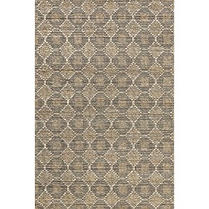 Nuloom Leanne Abstract 4x6 Wool Jute Indoor Area Rug for Dining Room Rug Neutral Rug Living Room Rug Kitchen, Natural - 1 of 4