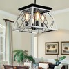 Farmhouse Kitchen Island Lights, 0-40'' Adjustable Height Retro Design Farmhouse Style Chandeliers, 4-Light Vintage Large Pendant Light - 2 of 4
