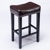 Furniture,Counter Height 29" Bar Stools for Kitchen Counter Backless Faux Leather Stools Farmhouse Island Chairs (29 Inch, Black, Set of 2) - 4 of 4