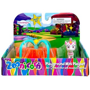 Zoonicorn Playground Mini Playset - Swing or Merry-Go-Round Toy w/ Figure, 3+ - 1 of 4