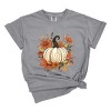 Simply Sage Market Fall Pumpkin Floral Garment Dyed Tee - 2 of 4