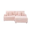 82" L-Shaped Sectional Sofa with Movable Footstool & Storage, 4 Toss Pillows - 3 of 4