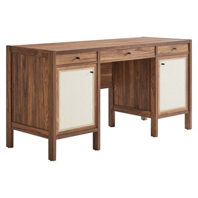 Modway Capri 58 in. Wood Grain Office Desk