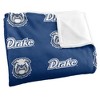 Drake University Logo Pattern Silky 50x60 Blanket, 1 Sided - 3 of 4