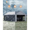 COZONY Heavy Duty Carport with Removable Walls and Roll-Up Door, All-Weather Portable Garage for Truck RV and Boat - 4 of 4