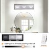 Modern Dimmable Vanity Lights for Bathroom LED 3 Light Bathroom Lights Over Mirror Chrome Bath Wall Lighting - 4 of 4