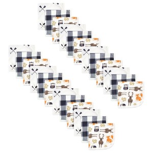 Hudson Baby 24Pc Cotton Muslin Washcloths, Forest, One Size - 1 of 2
