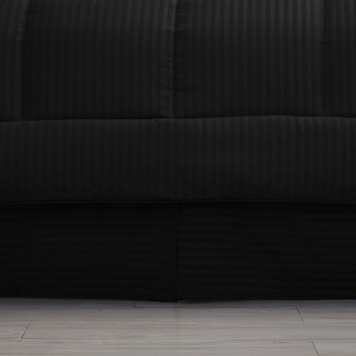 Queen Black Down Alternative Microfiber 8-Piece Bed in a Bag Set