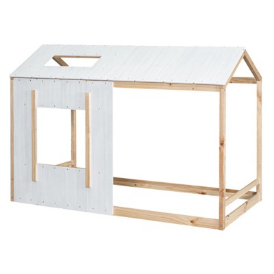 YOOCOZZ Twin Size House Platform with Roof and Window