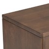 Harper 30 inch Wide Solid Hardwood Mid-Century Modern Low Storage Cabinet in Walnut Brown - 3 of 4