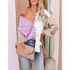 BLUEMING Womens Button Down Shirts Dressy Casual Work Shacket Collared Neck Long Sleeve Oversized Blouses - 4 of 4